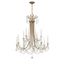 Aged Brass 12-Light Chandelier with Hand Cut Crystal