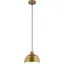 Zailey 9" Transitional Black and Brass Bowl Pendant Light