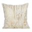 Gold and White Distressed Foil Print Cotton Pillow Cover