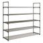 Gray 5-Tier Metal and Plastic Stackable Shoe Rack