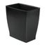 iDesign 12" Black Plastic Rectangular Wastebasket