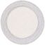 Ivory and Light Grey Round Braided Synthetic Rug, 47"