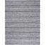 Ivory and Gray Handwoven Flatweave Wool Area Rug