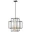 Titania 22" Brushed Nickel & Bronze Geometric Pendant Light