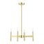 Copenhagen Satin Brass 4-Light Industrial Chandelier