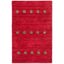 Transitional Red Wool 3' x 5' Hand-Knotted Area Rug