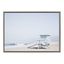 Pale Blue Lifeguard Tower Framed Canvas Print, 23x33