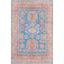 Chandler Blue and Orange Hand-Knotted Rectangular Rug