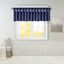 Navy Faux Silk Tab Top Valance with Beads