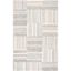 Ivory and Grey Hand-Tufted Wool Geometric Area Rug, 5' x 8'