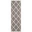 Dark Gray and Ivory Hand-Tufted Wool Runner Rug