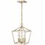 Ritner Modern Gold 4-Light 12" Indoor/Outdoor Pendant