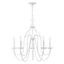 Elegant Antique White 5-Light Crystal Chandelier