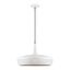 Banbury Chic White Aluminum Pendant with Gold Interior and Antique Brass Accents