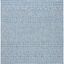 47" Blue Synthetic Non-slip Square Area Rug