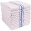 Blue Striped Cotton Kitchen Towels Set of 12