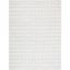 Gray and Beige Rectangular Wool Handwoven Area Rug, 8' x 10'