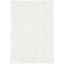 Ivory Geometric Flat Woven Wool Synthetic Rug, 3' x 5'