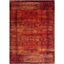 Vintage Orange High Pile Synthetic Persian Area Rug