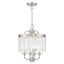 Brushed Nickel Crystal 4-Light Mini Chandelier