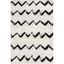 Gray Chevron Pattern Stain-Resistant Area Rug