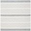 Ivory Striped Kilim 3' Square Hand-Woven Wool & Cotton Rug