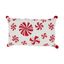 Candy Cane Dreams Red and White Cotton Throw Pillow Cover