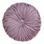 Lavender 14" Round Velvet Pintucked Throw Pillow