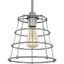 Chambers Rustic Mini-Pendant with Galvanized Wire-Frame Shade