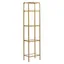 Elegant Antique Gold 79" Narrow Etagere with Tempered Glass Shelves