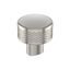 Satin Nickel Round Knurled Cabinet Knob with Mounting Hardware