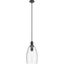 Lakum Pewter 10" Modern Glass Dome Pendant Light