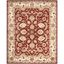 Ivory and Red Hand-Tufted Wool Area Rug, 8' x 10'