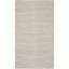 Taupe and Ivory Handwoven Wool Cotton Area Rug 6' x 9'