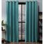 Teal Polyester Room Darkening Grommet Top Curtains, 52"x84"