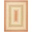 Ivory and Rust Braided Handwoven Reversible Area Rug 8' x 10'