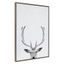 Gray Deer Animal Portrait Canvas Wall Art for Kids