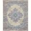 Handmade Ivory Medallion Rectangular Synthetic Rug