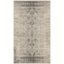 Reversible Gray Rectangular Synthetic 3' x 5' Stain-Resistant Rug