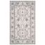 Ivory and Silver Hand-Tufted Wool Area Rug 4' x 6'