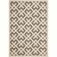 Courtyard Grey and Bone Rectangular Synthetic Area Rug