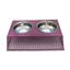 Plum Wine Elevated Dog Feeder with Stainless Steel Bowls