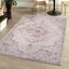 Cream and Red Synthetic Reversible 4' x 6' Area Rug