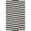 Coastal Charm Handwoven Black and Ivory Cotton-Wool Blend Rug - 2'6" x 4'6"