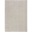 Ivory Mocha 5' x 7' Rectangular Synthetic Stripe Rug