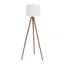 63.5'' Mid-Century Modern White Wood Tripod Floor Lamp