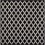 Hand-Tufted Cambridge Wool 6' Square Rug in Black/Ivory