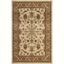 Ivory and Tan 8' x 8' Synthetic Safavid Style Area Rug