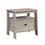 Chalked Chestnut 1-Drawer Nightstand with Open Shelf