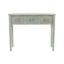 Ash Grey Elm Wood Console Table with Storage Drawers